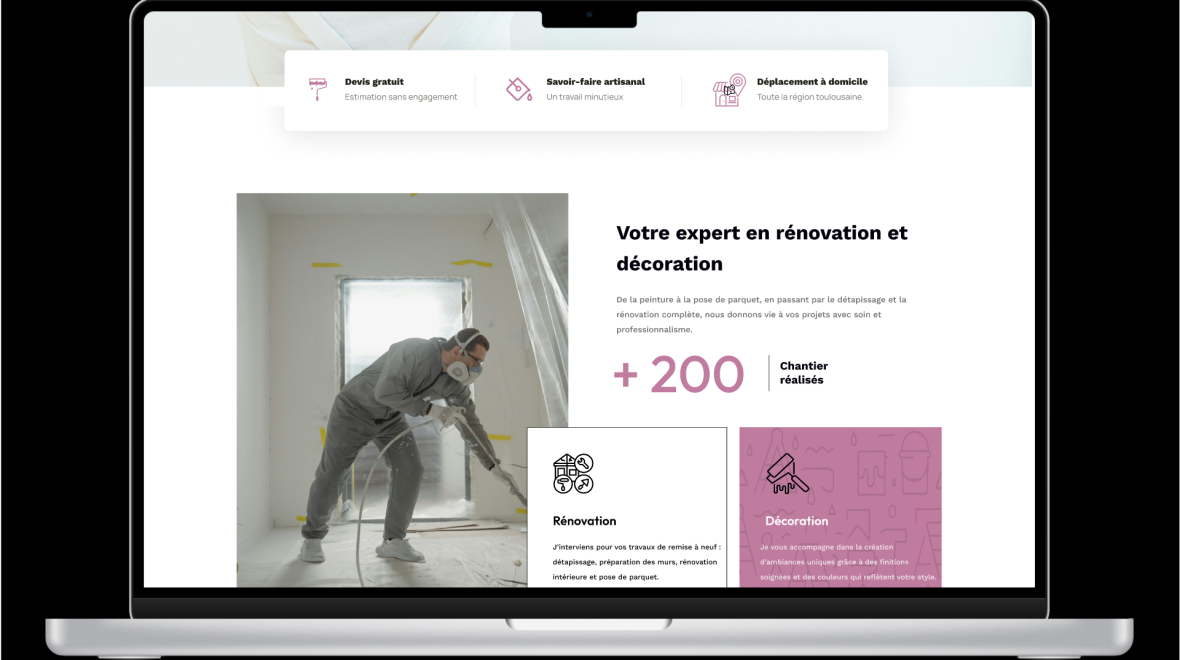 Projet “Site vitrine Law Deco” : Conception d’une maquette sur Figma